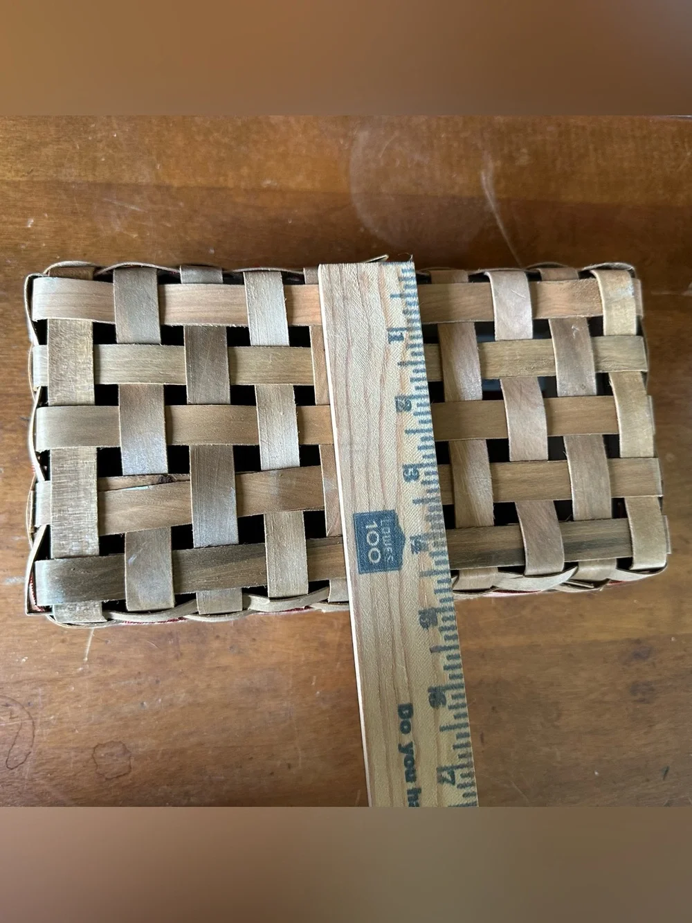 Woven Wood Tissue Box Cover Star Patriotic Gingham Country Decor 2015 Christmas